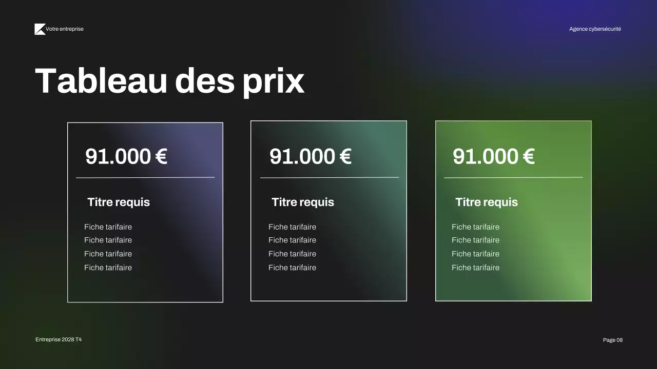 Présentation de la cybersécurité moderne Black Green