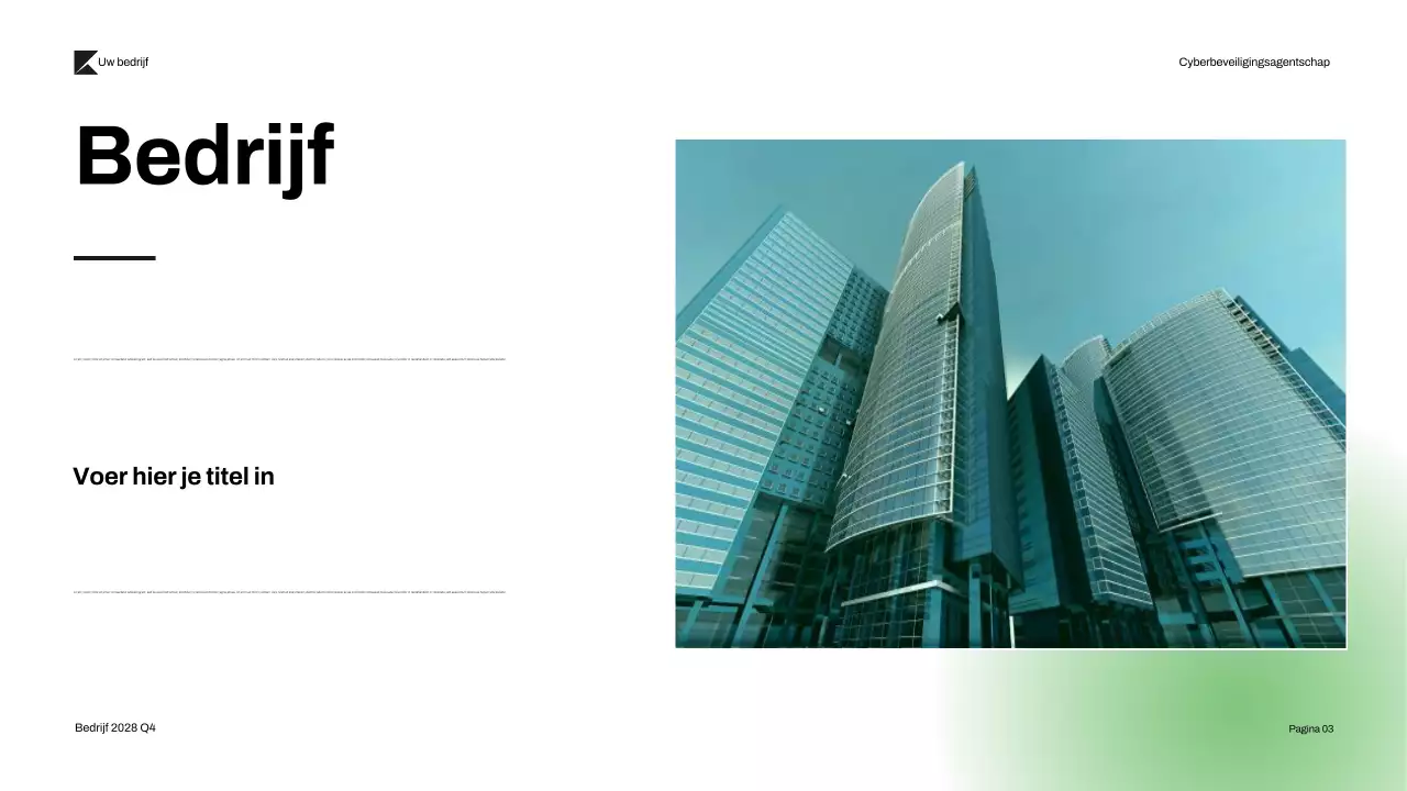 Presentatie over moderne cyberbeveiliging van Black Green