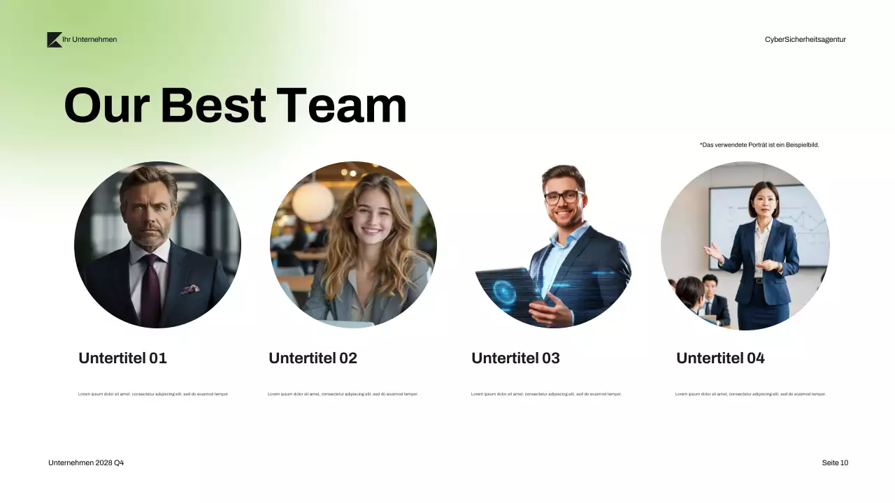 Schwarz-Grün Moderner Cybersecurity-Vortrag