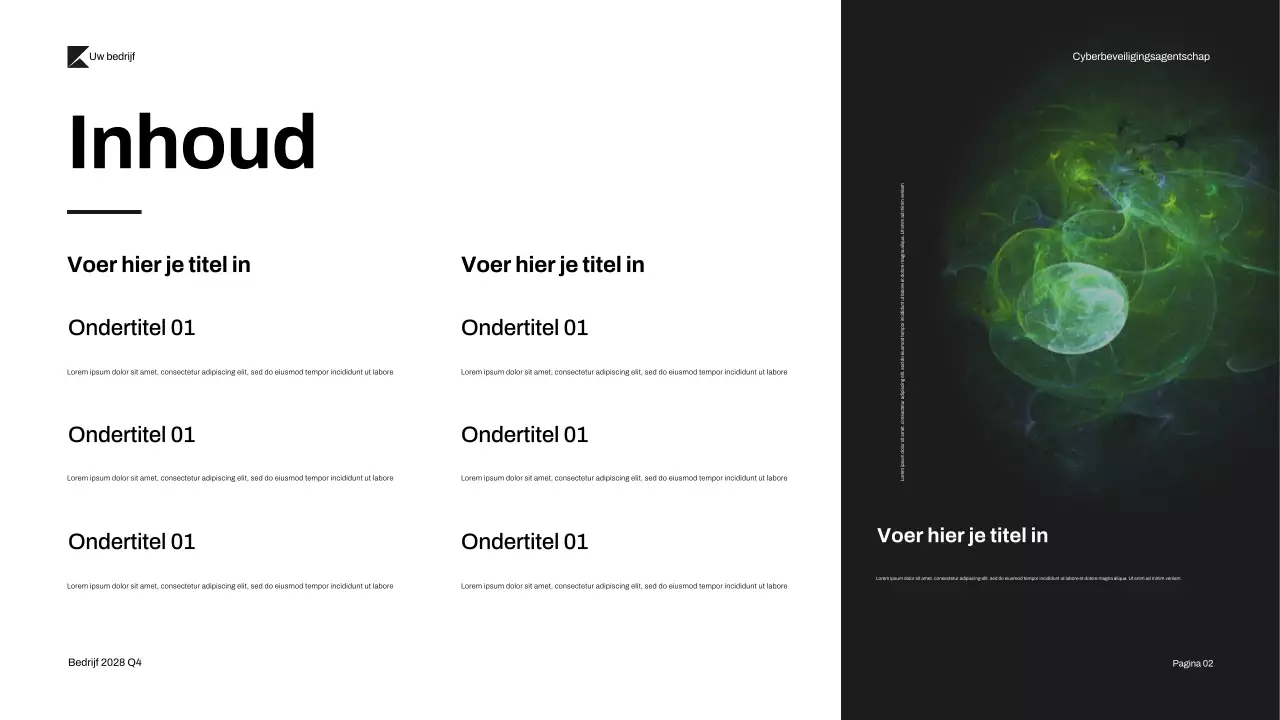 Presentatie over moderne cyberbeveiliging van Black Green