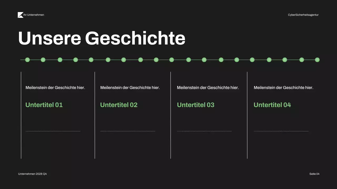 Schwarz-Grün Moderner Cybersecurity-Vortrag