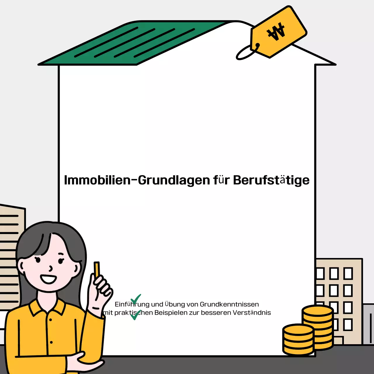 Graue Anzeige zur Aufklärung über sauberes Eigentum