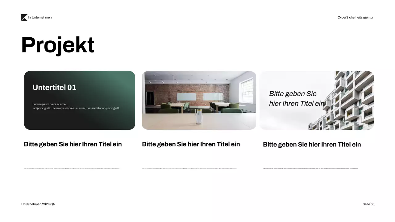 Schwarz-Grün Moderner Cybersecurity-Vortrag