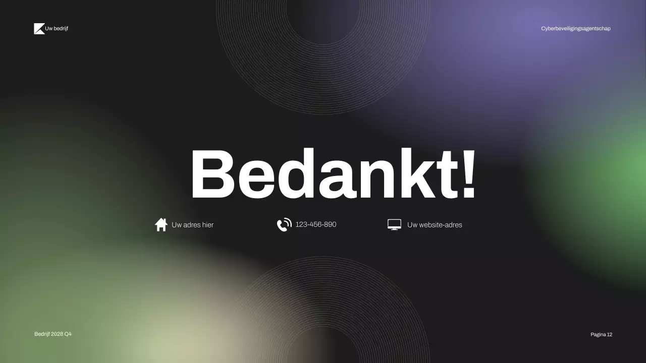 Presentatie over moderne cyberbeveiliging van Black Green