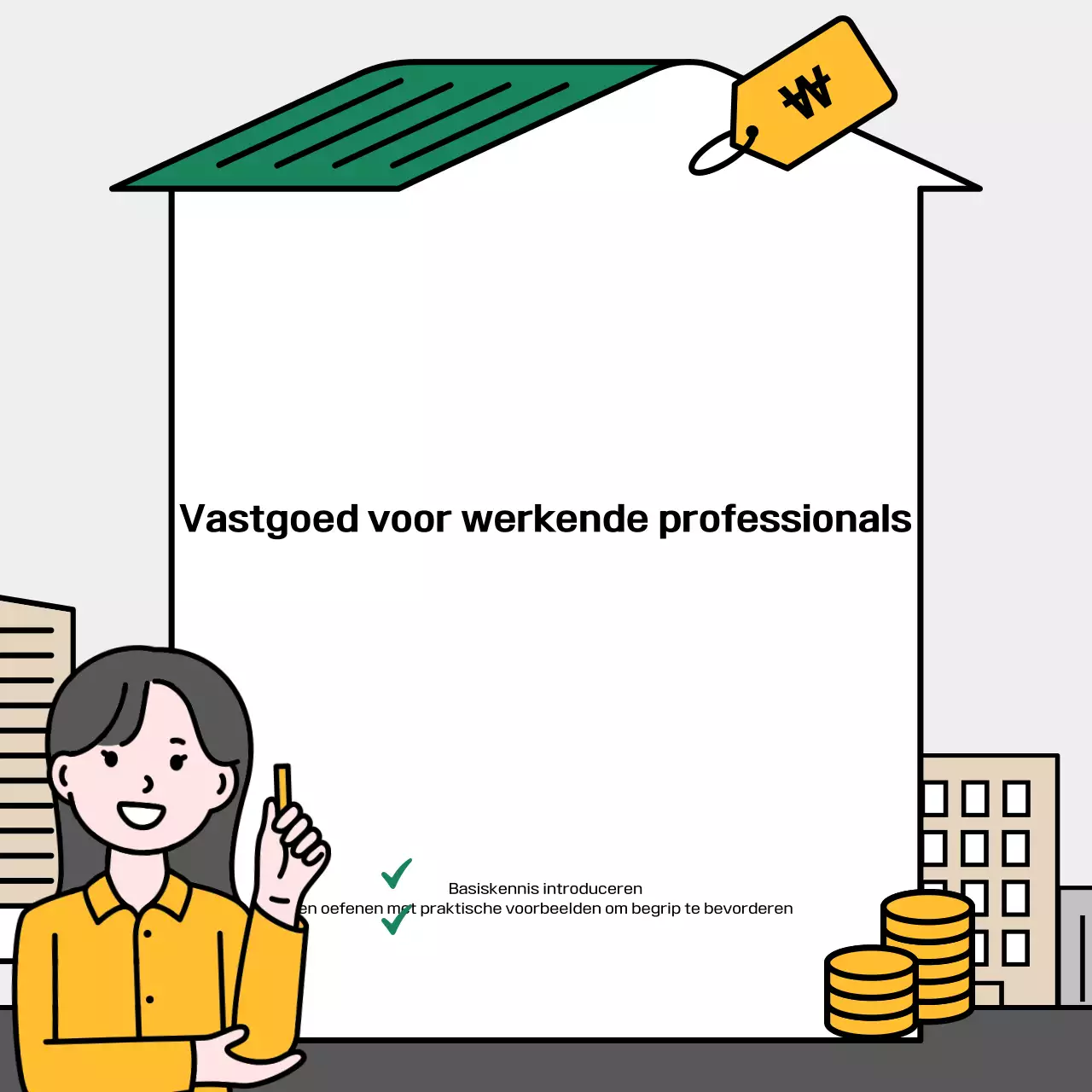 Grijze advertentie voor schone eigendommen