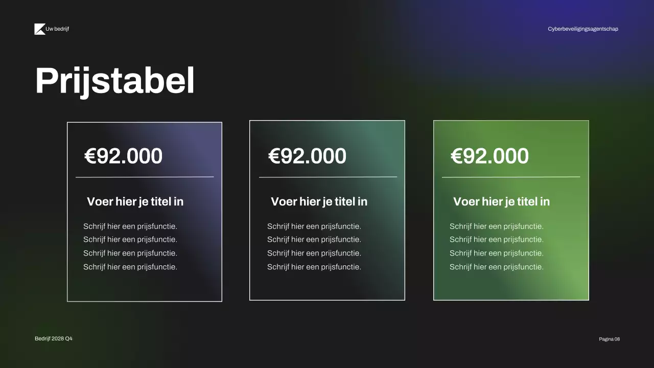 Presentatie over moderne cyberbeveiliging van Black Green