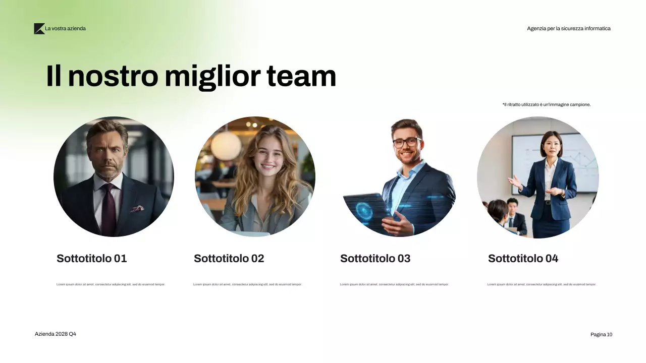 Presentazione della moderna sicurezza informatica Black Green