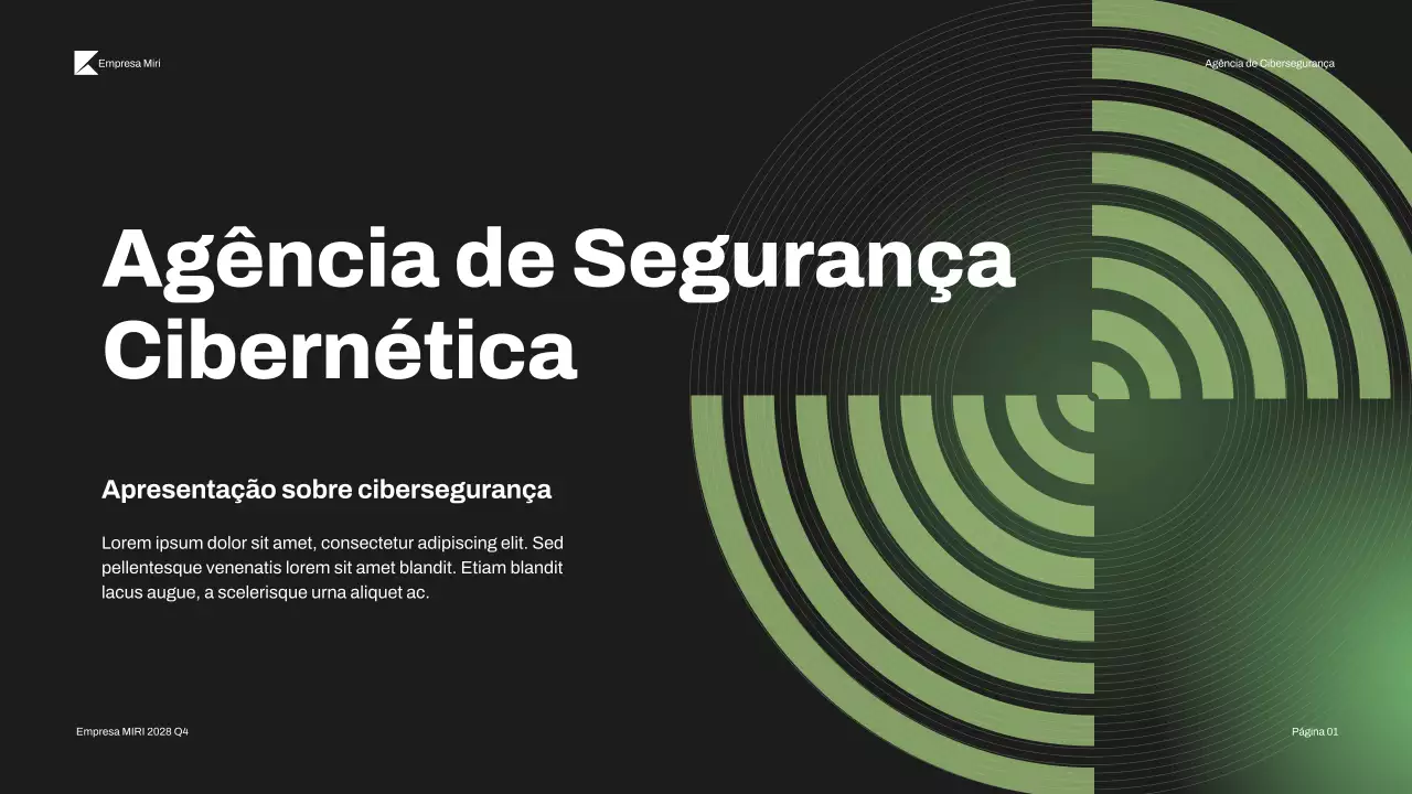 Apresentação sobre a cibersegurança moderna da Black Green