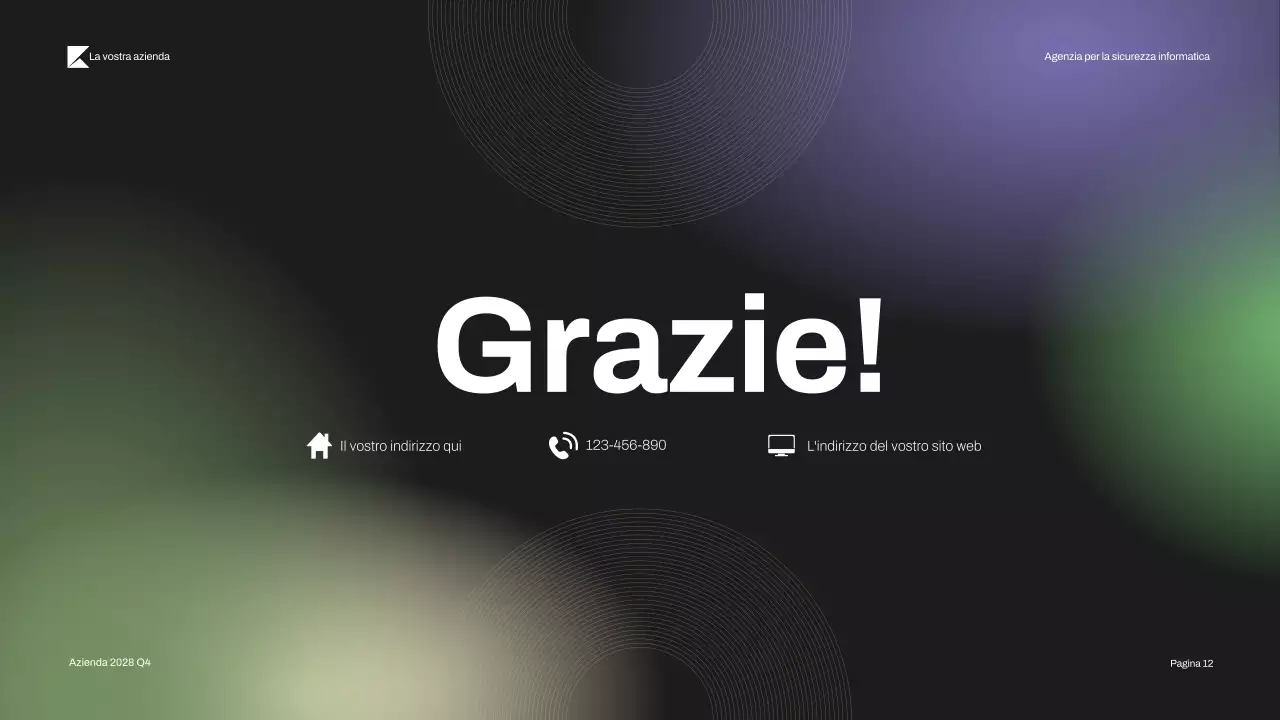 Presentazione della moderna sicurezza informatica Black Green