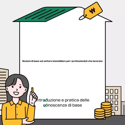 Annuncio educativo sulla proprietà grigia e pulita