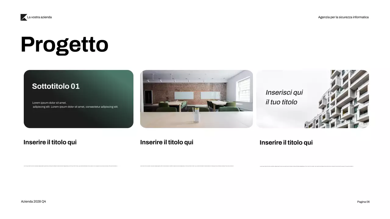 Presentazione della moderna sicurezza informatica Black Green