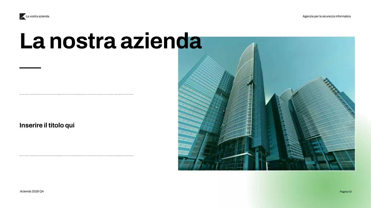 Presentazione della moderna sicurezza informatica Black Green