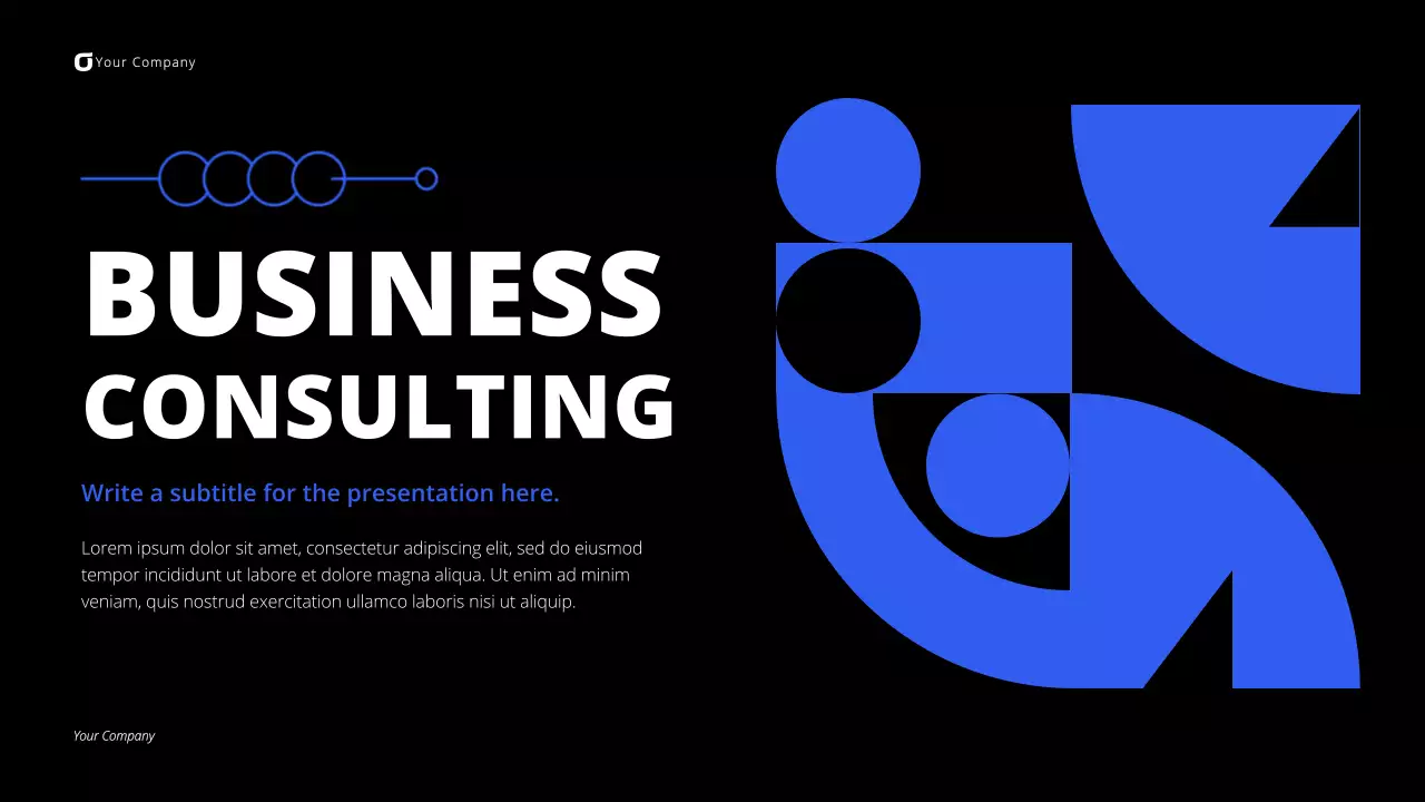 Black and Blue Modern Business Consulting Presentation