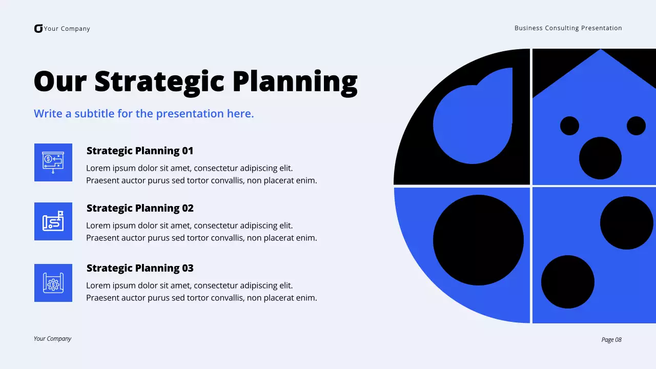 Black and Blue Modern Business Consulting Presentation