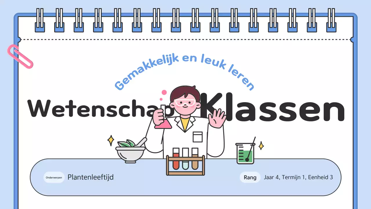 Lichtblauw knuffelig wetenschapsmateriaal