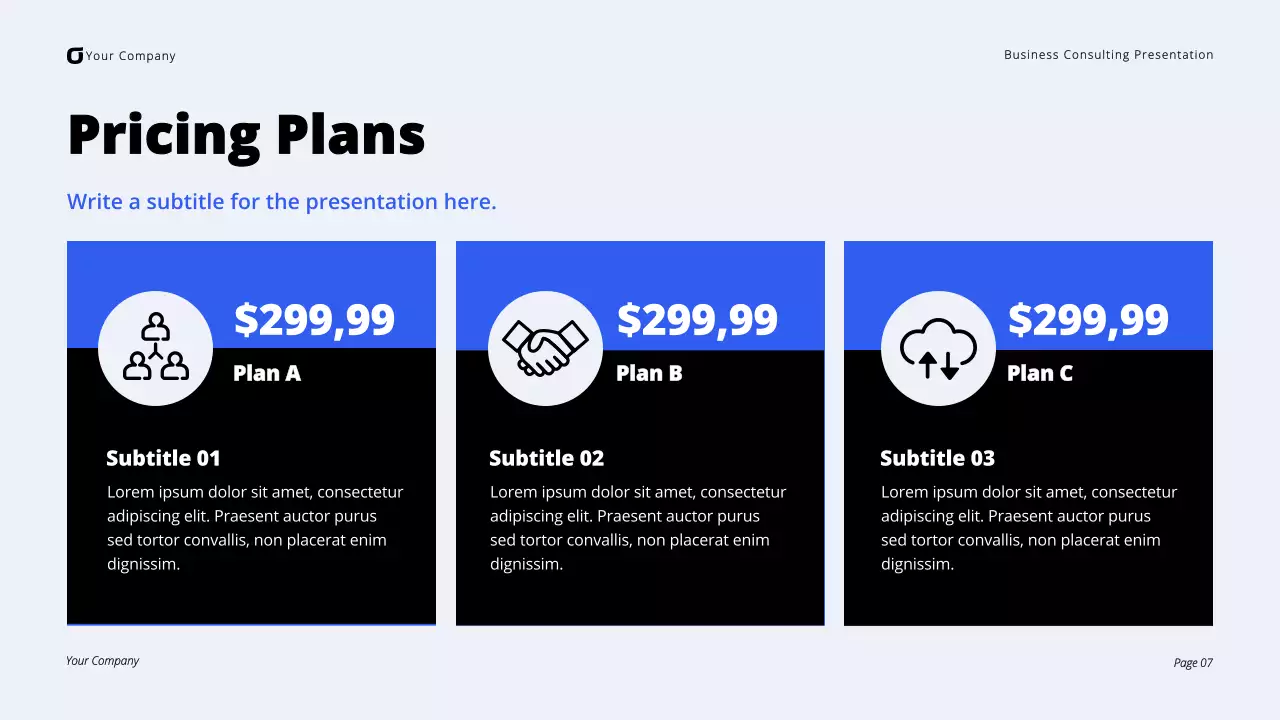 Black and Blue Modern Business Consulting Presentation