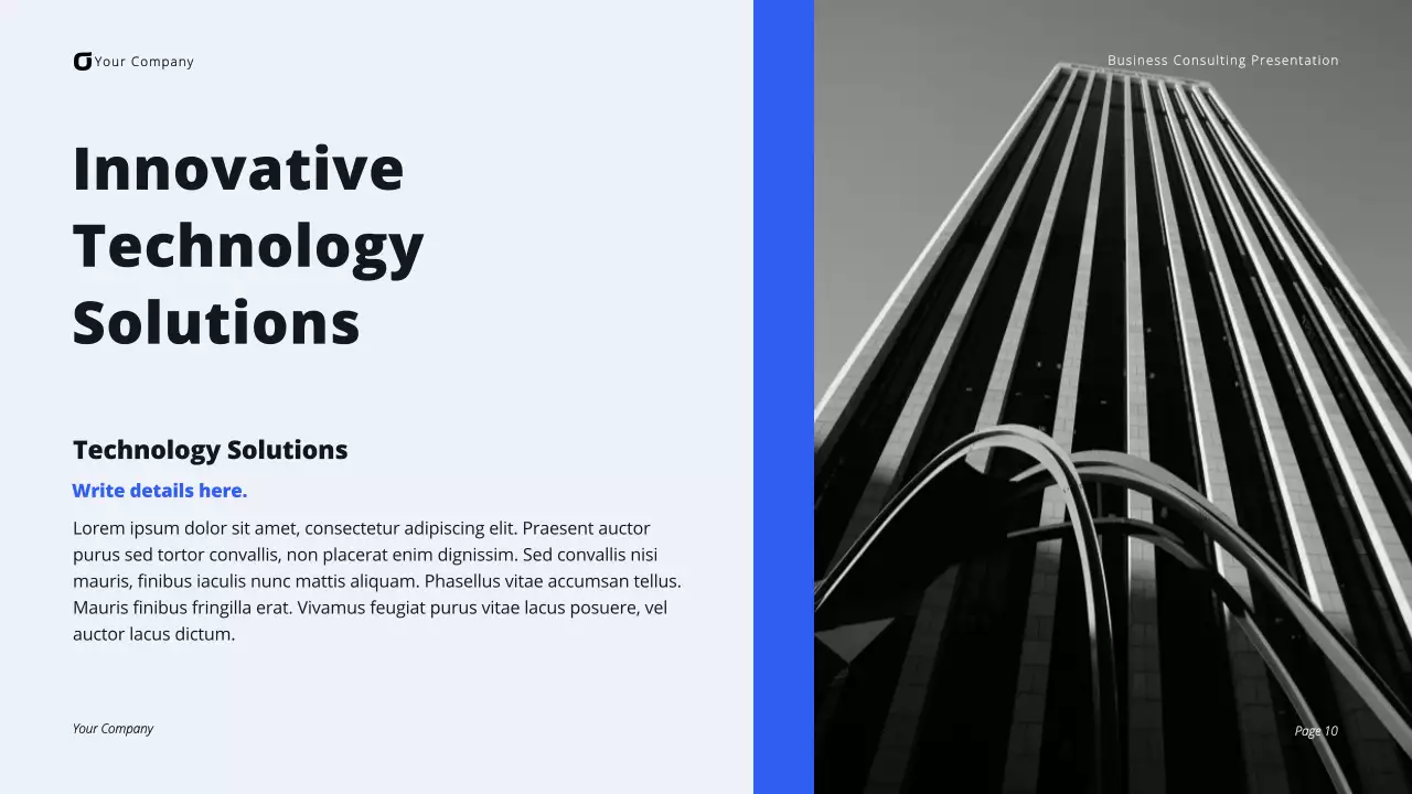 Black and Blue Modern Business Consulting Presentation