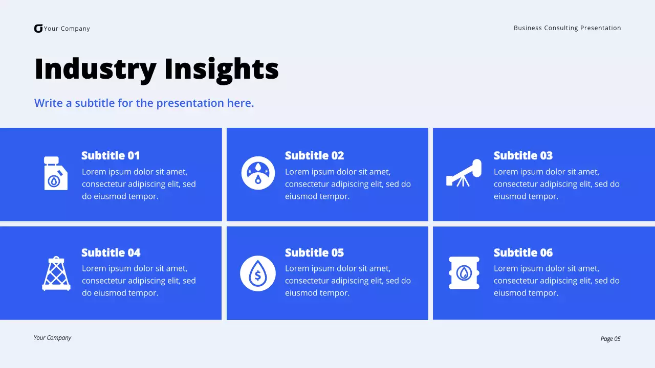 Black and Blue Modern Business Consulting Presentation