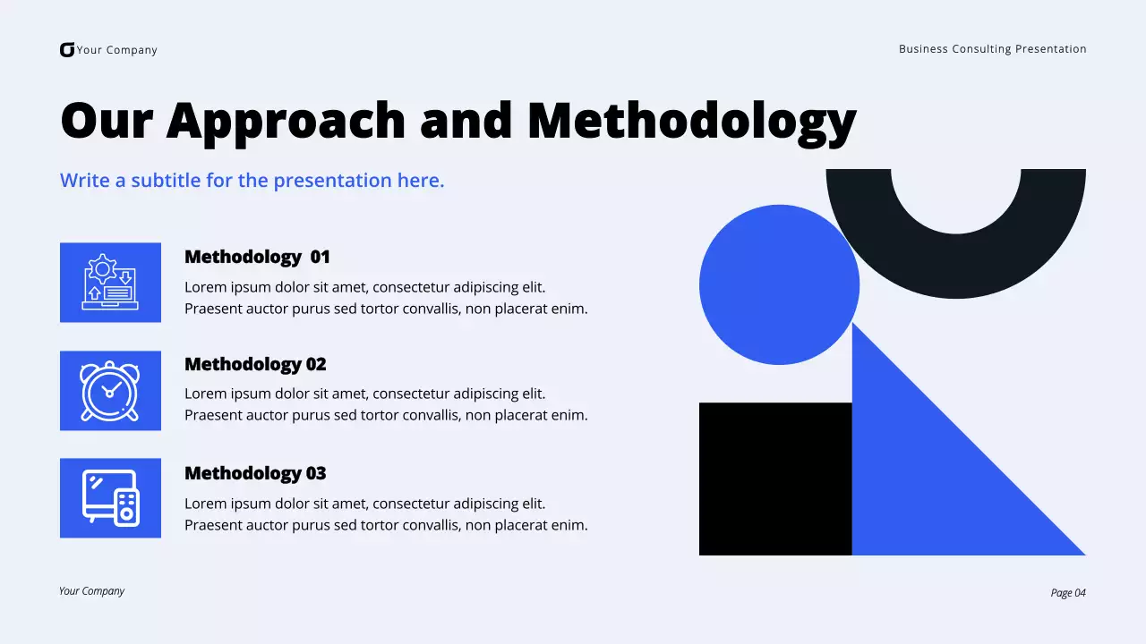 Black and Blue Modern Business Consulting Presentation