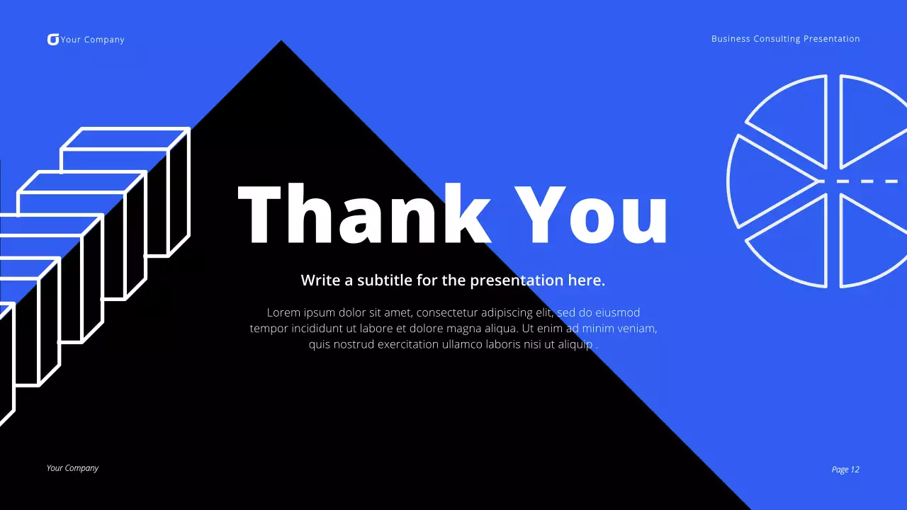 Black and Blue Modern Business Consulting Presentation