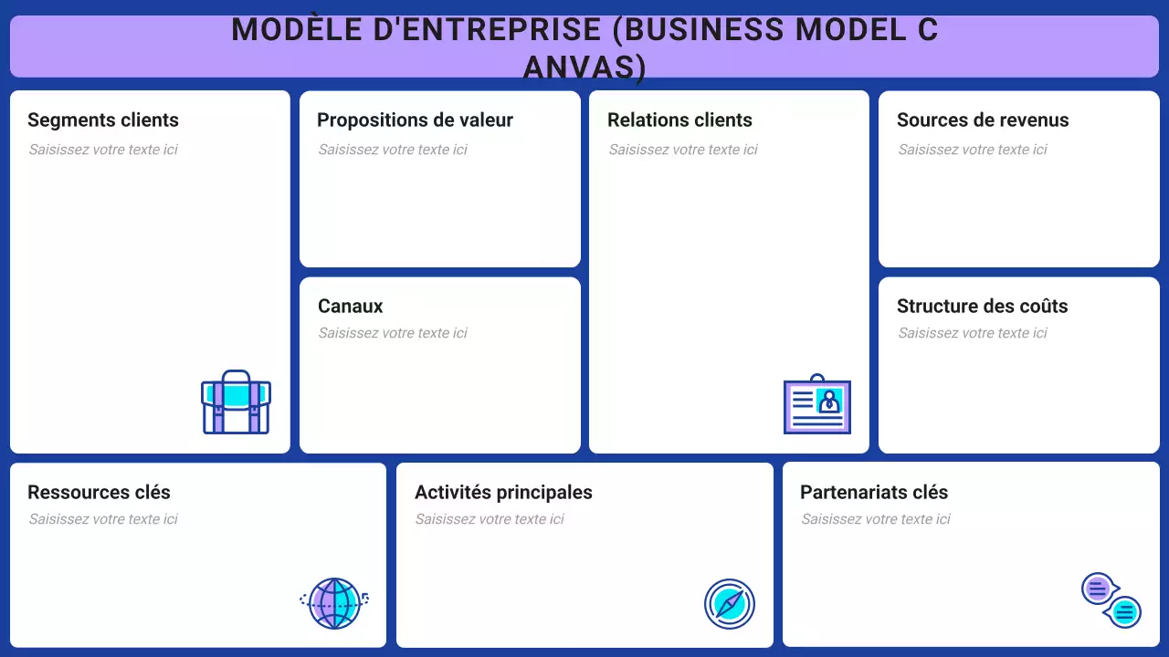 plan d'affaires moderne bleu