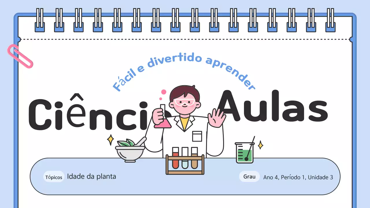 Recursos didácticos de ciências com peluche azul claro