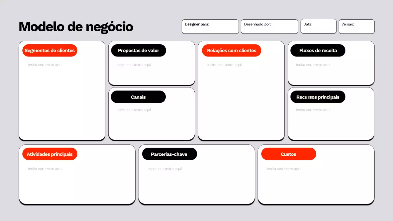 plano de negócios moderno cinzento