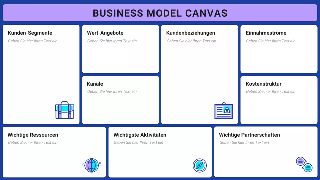 blue modern business plan layout