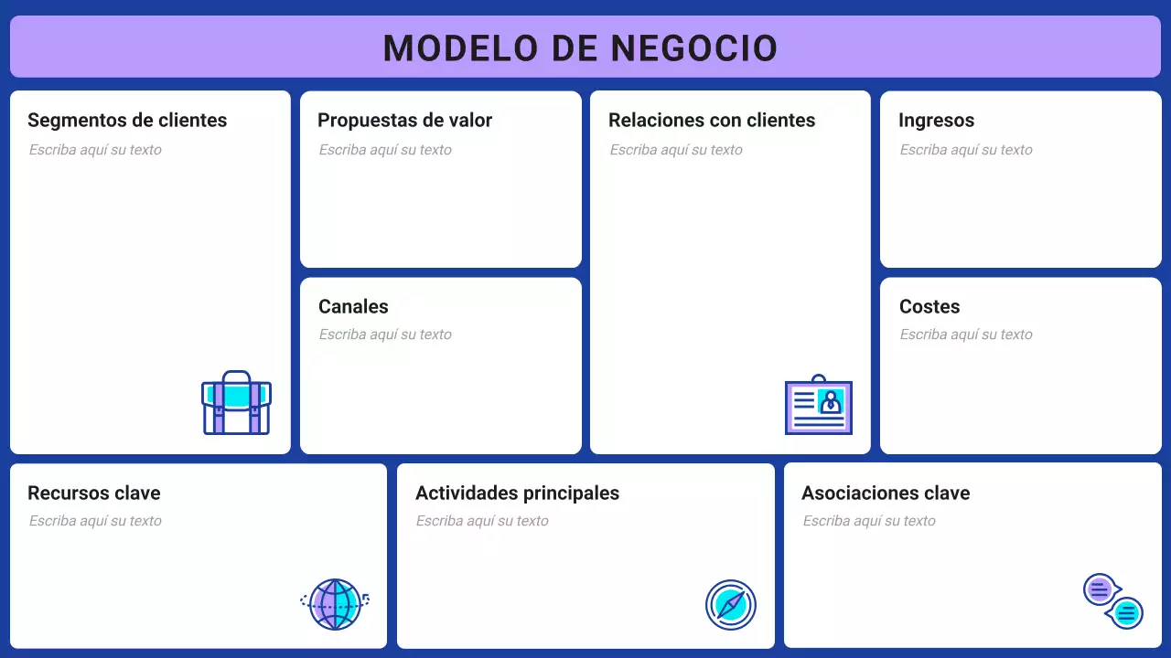 blue modern business plan layout