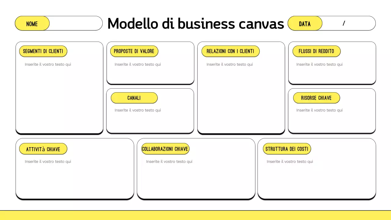 piano aziendale giallo moderno