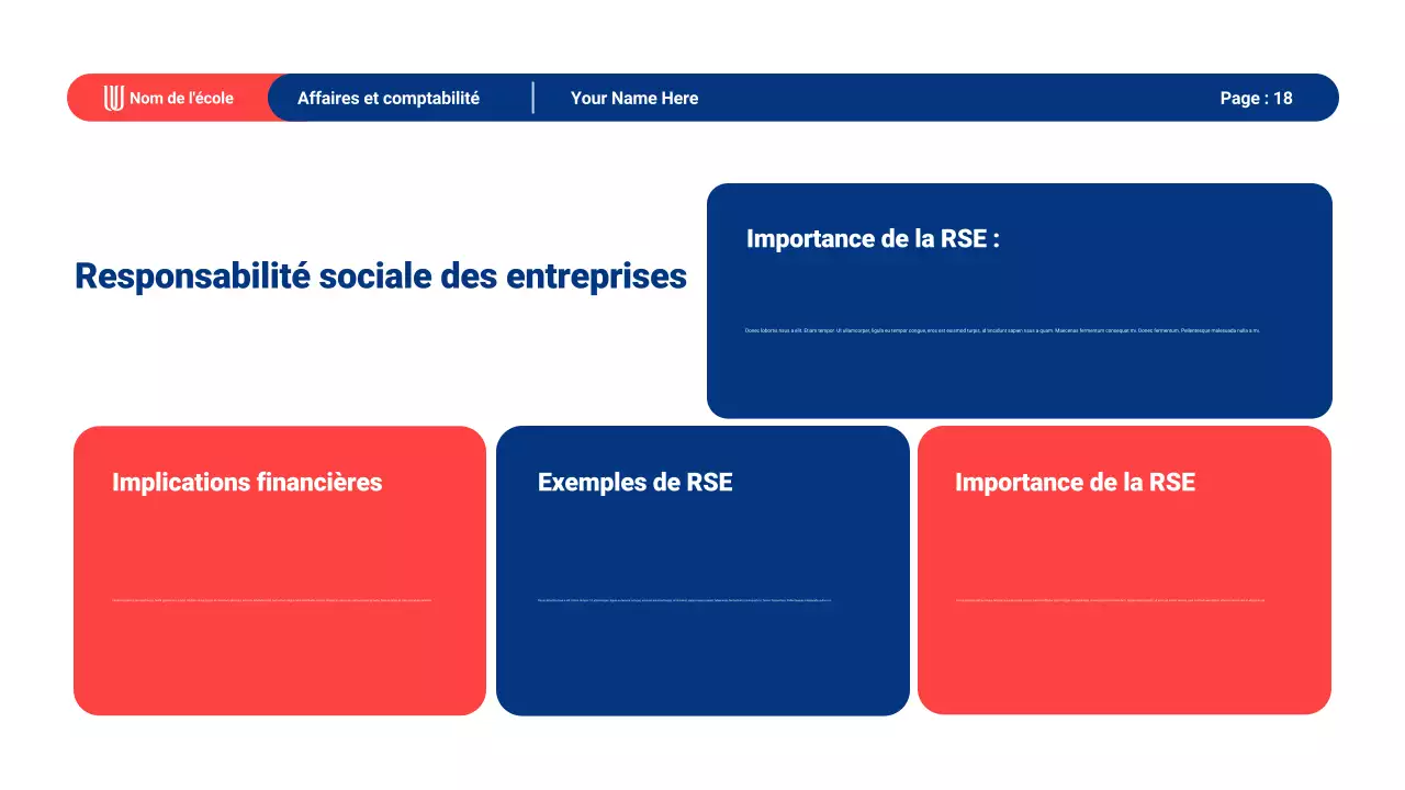 Matériel de présentation de l'enseignement général moderne