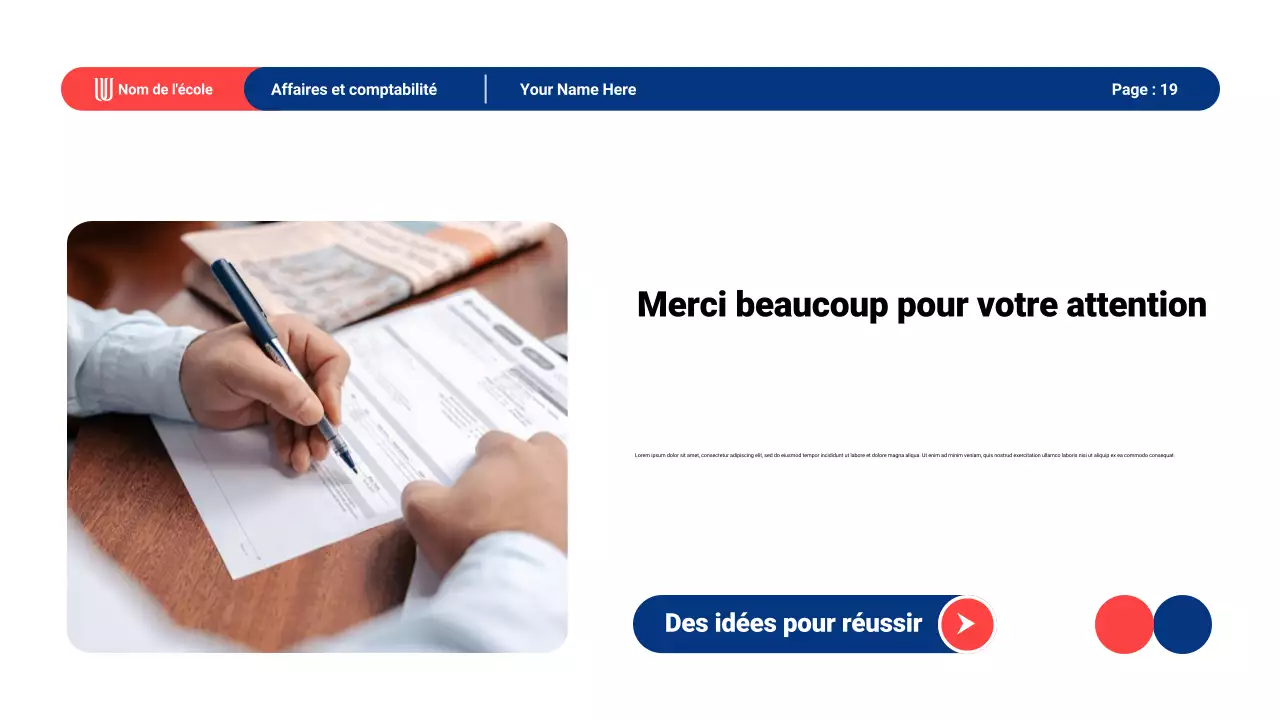 Matériel de présentation de l'enseignement général moderne