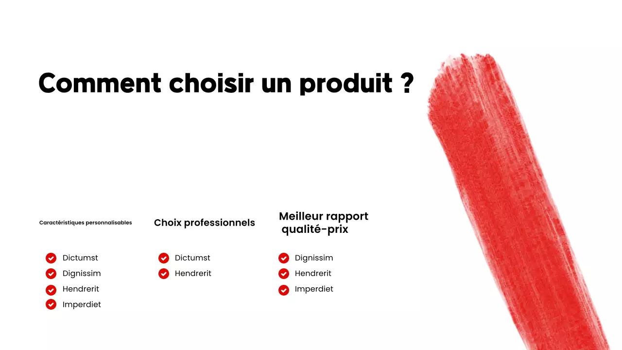 catalogue de produits moderne et rouge promotionnel