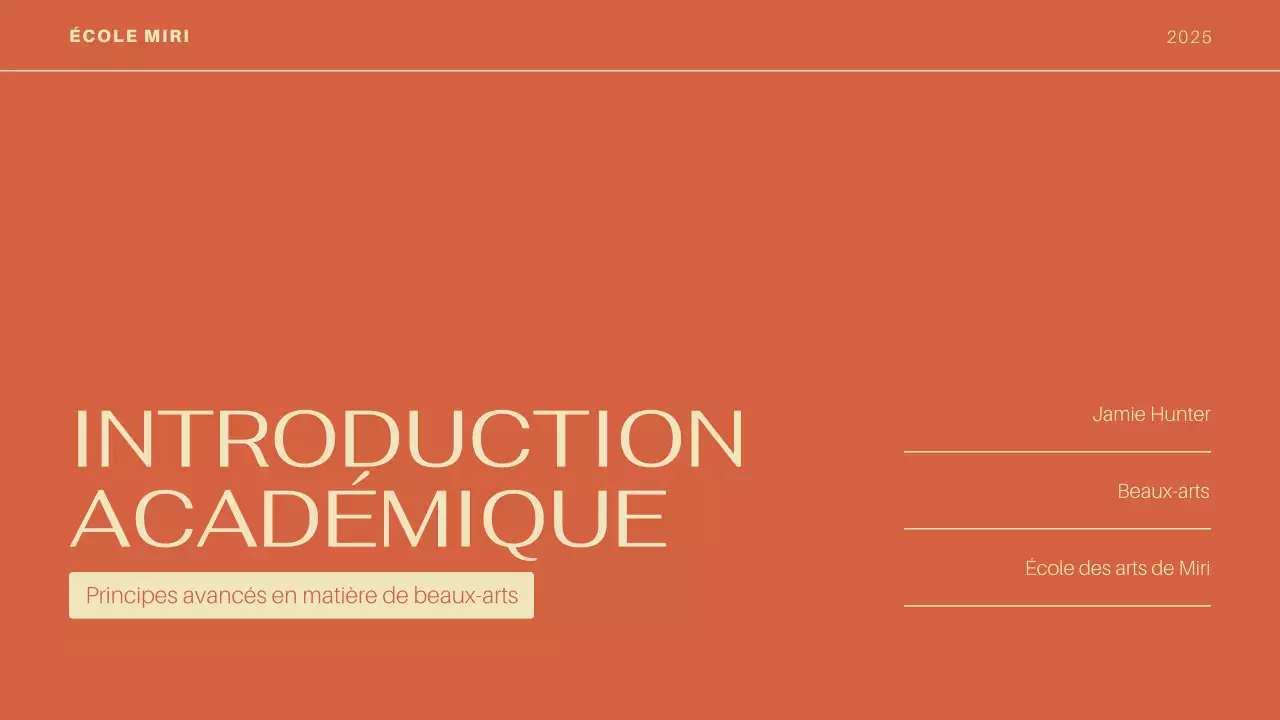 orange moderne académique introduction éducation cours présentation
