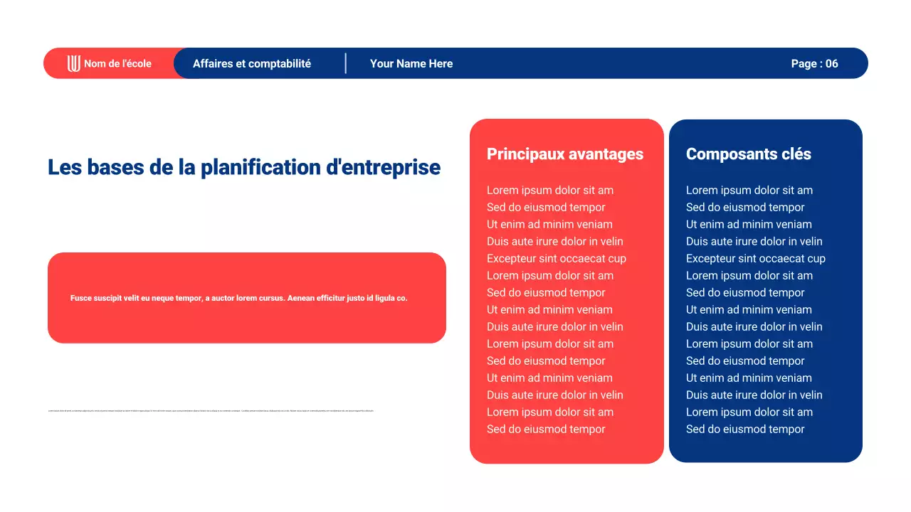 Matériel de présentation de l'enseignement général moderne