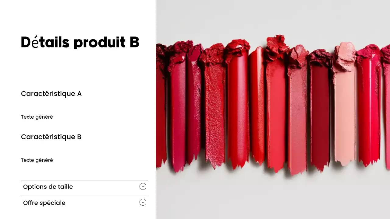 catalogue de produits moderne et rouge promotionnel