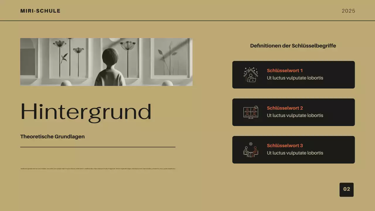 orange moderne akademische einführung bildungsgang präsentation