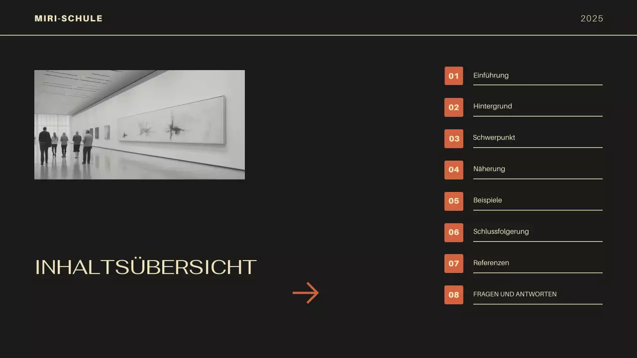 orange moderne akademische einführung bildungsgang präsentation