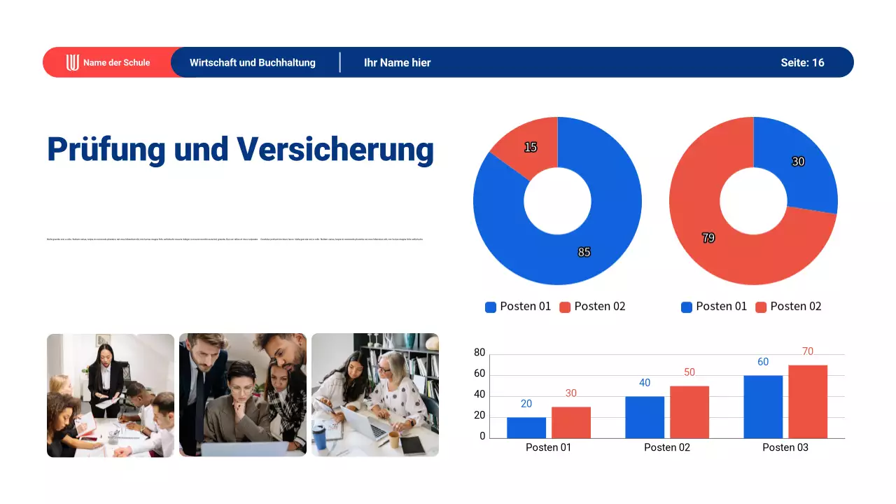 Präsentationsmaterial für modernes allgemeines Lernen