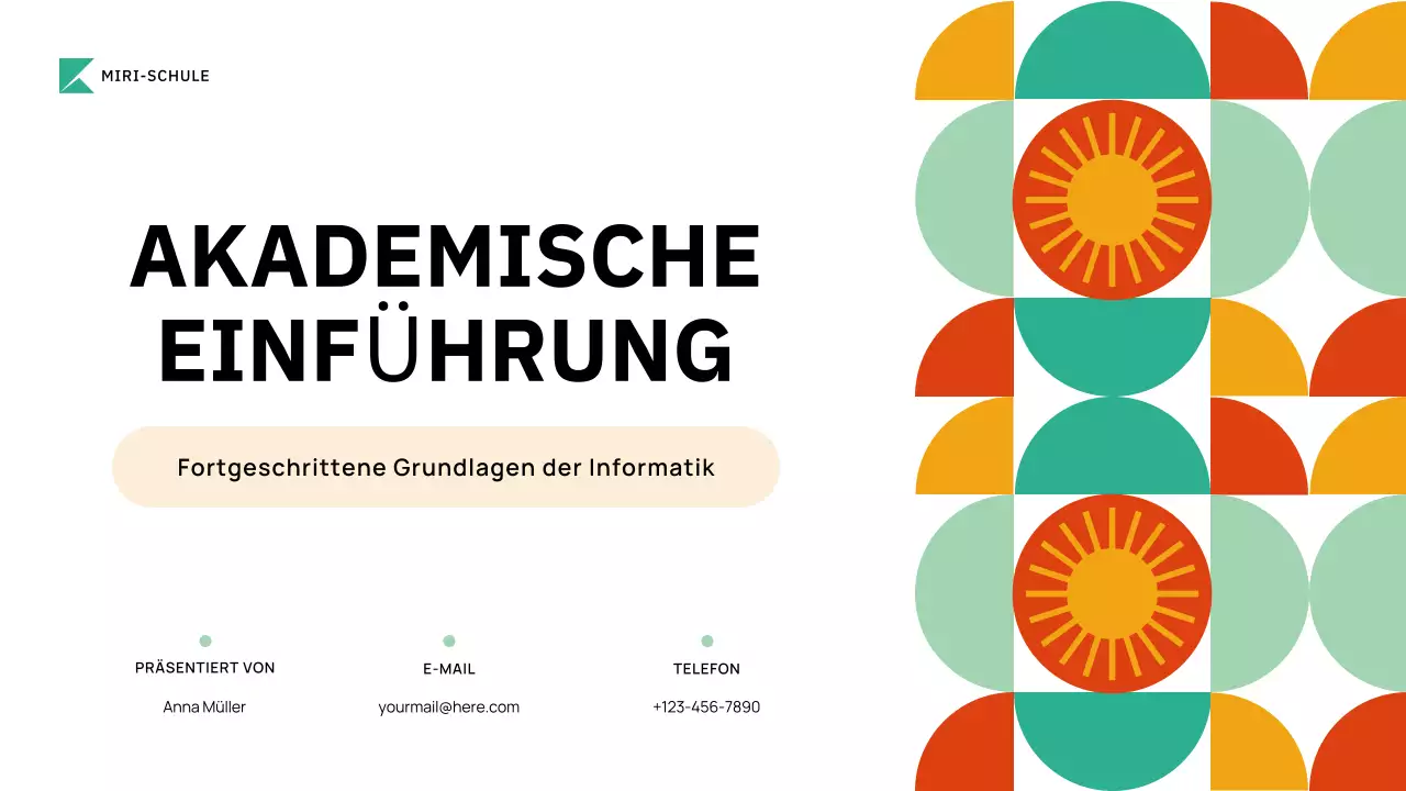 grüner geometrischer Studiengang