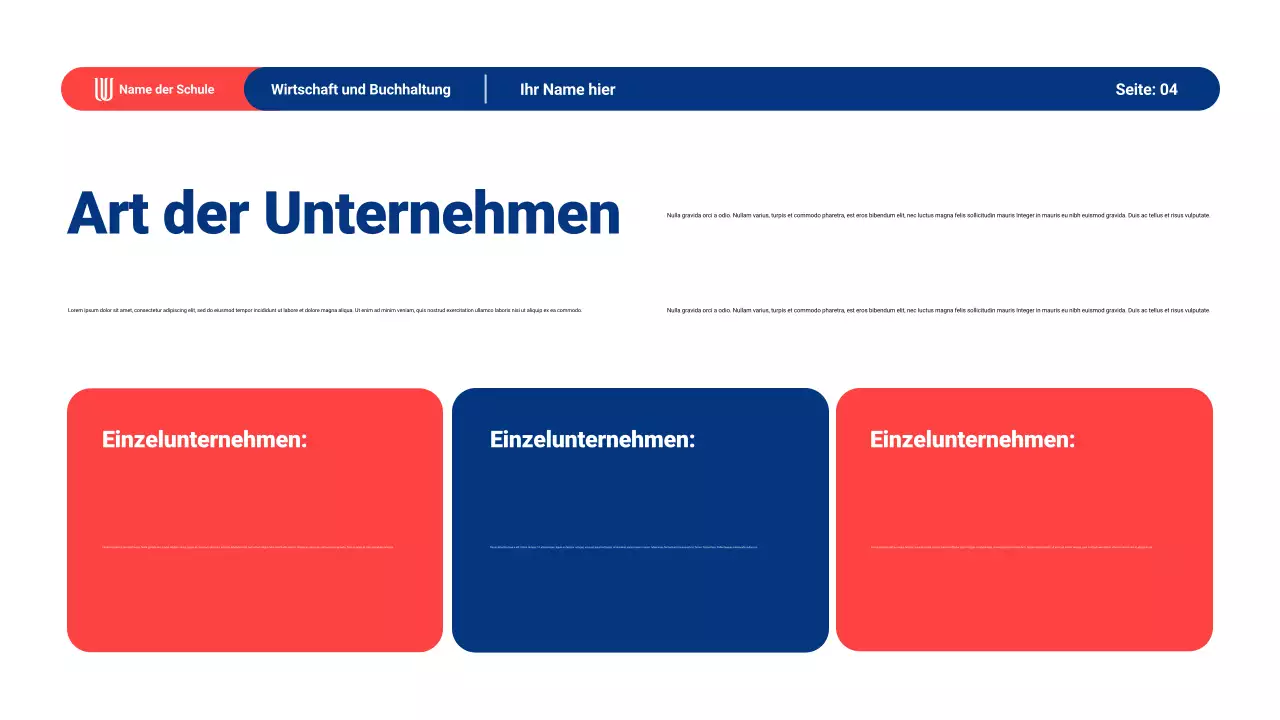 Präsentationsmaterial für modernes allgemeines Lernen