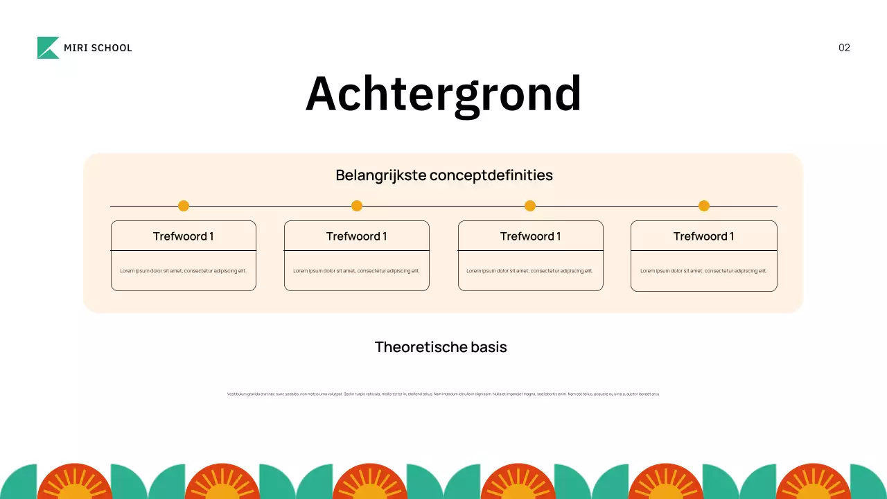 groene geometrische academische cursus