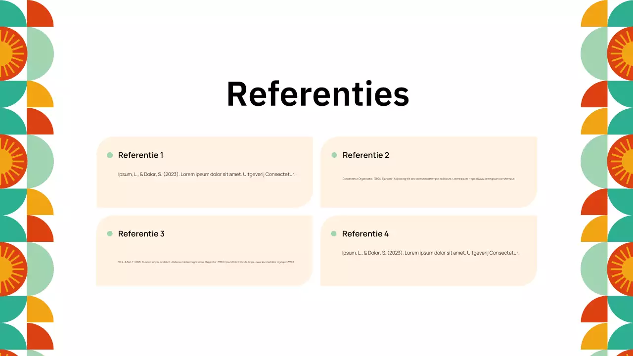 groene geometrische academische cursus