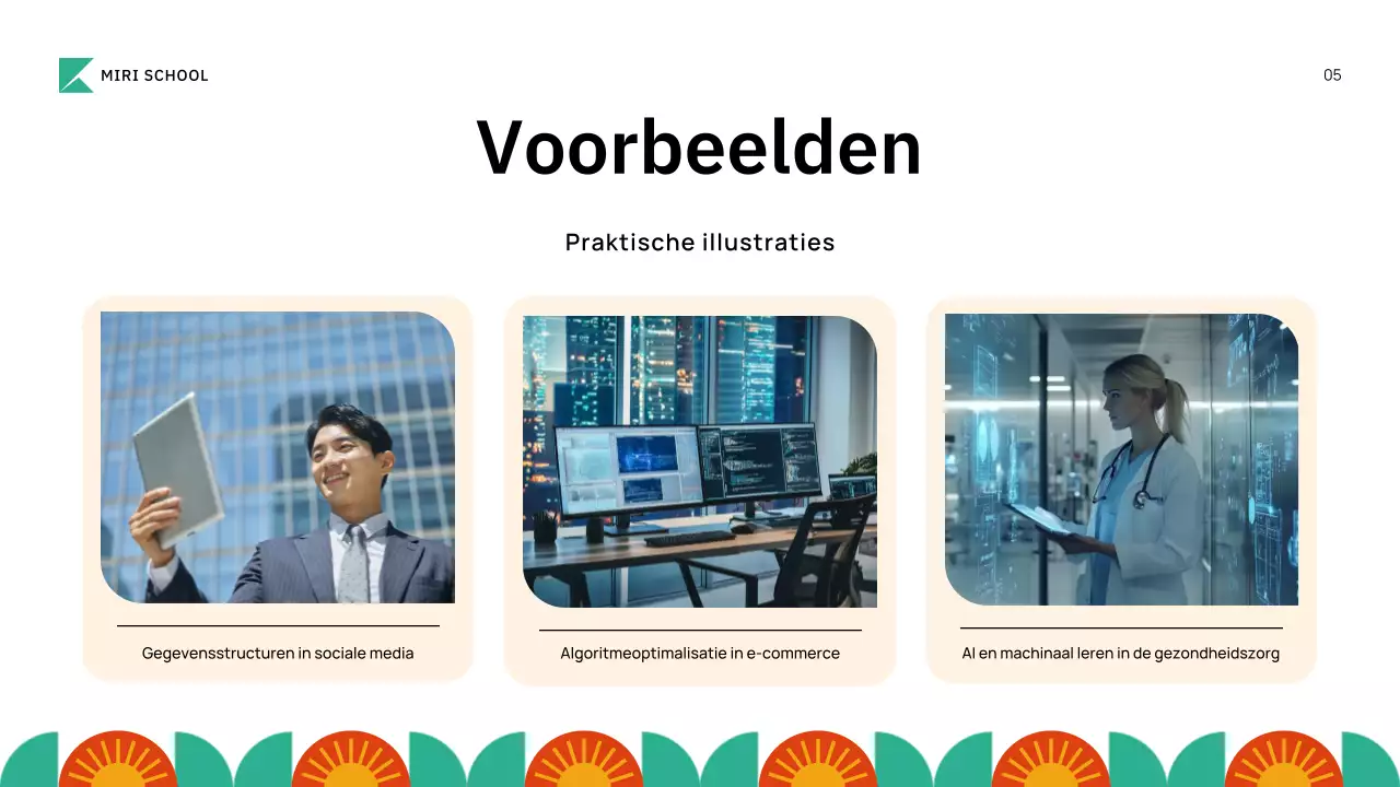 groene geometrische academische cursus