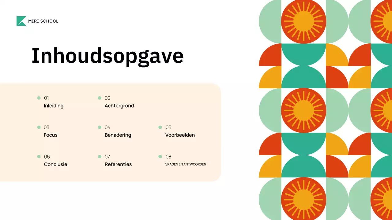 groene geometrische academische cursus