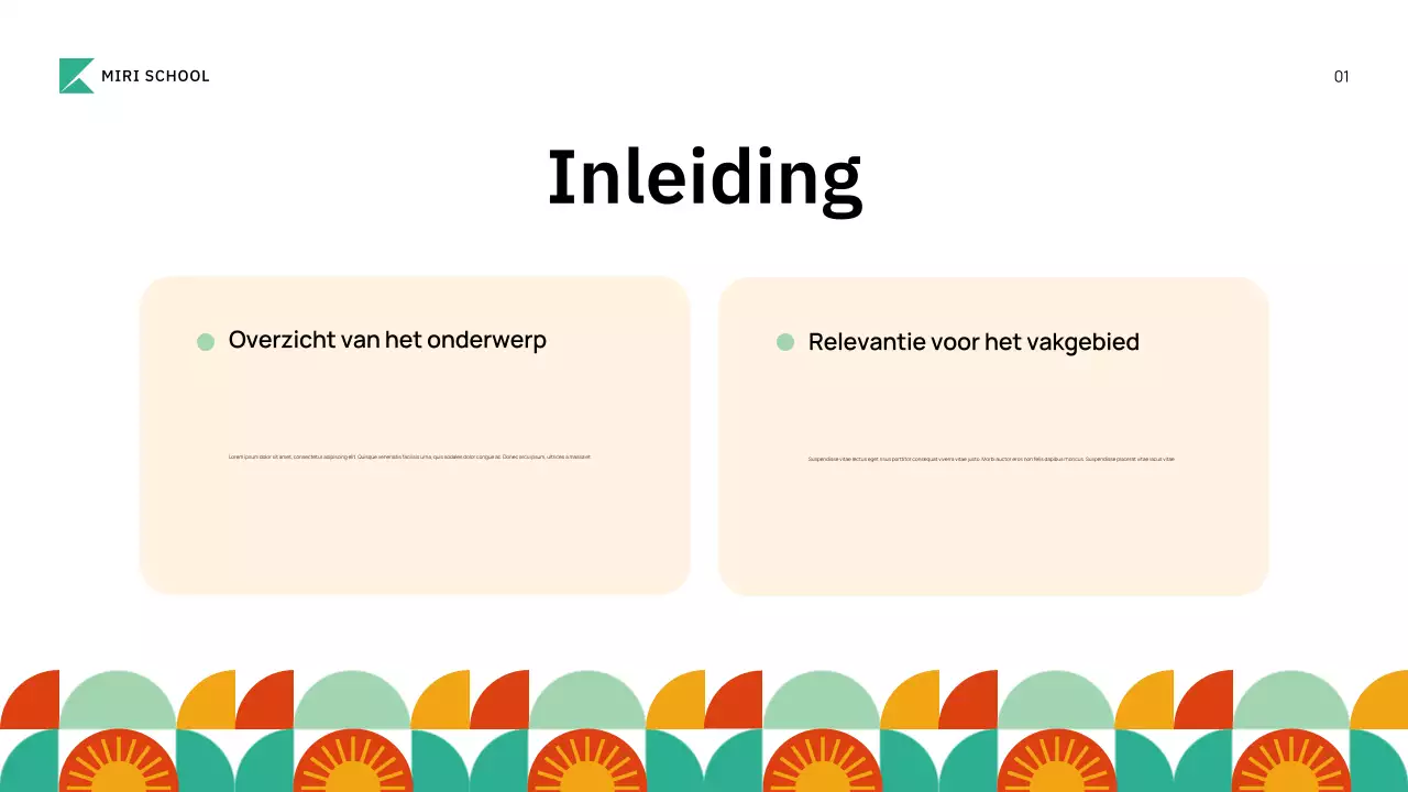 groene geometrische academische cursus