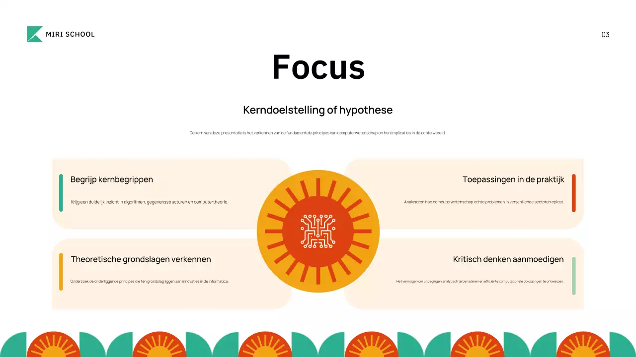 groene geometrische academische cursus