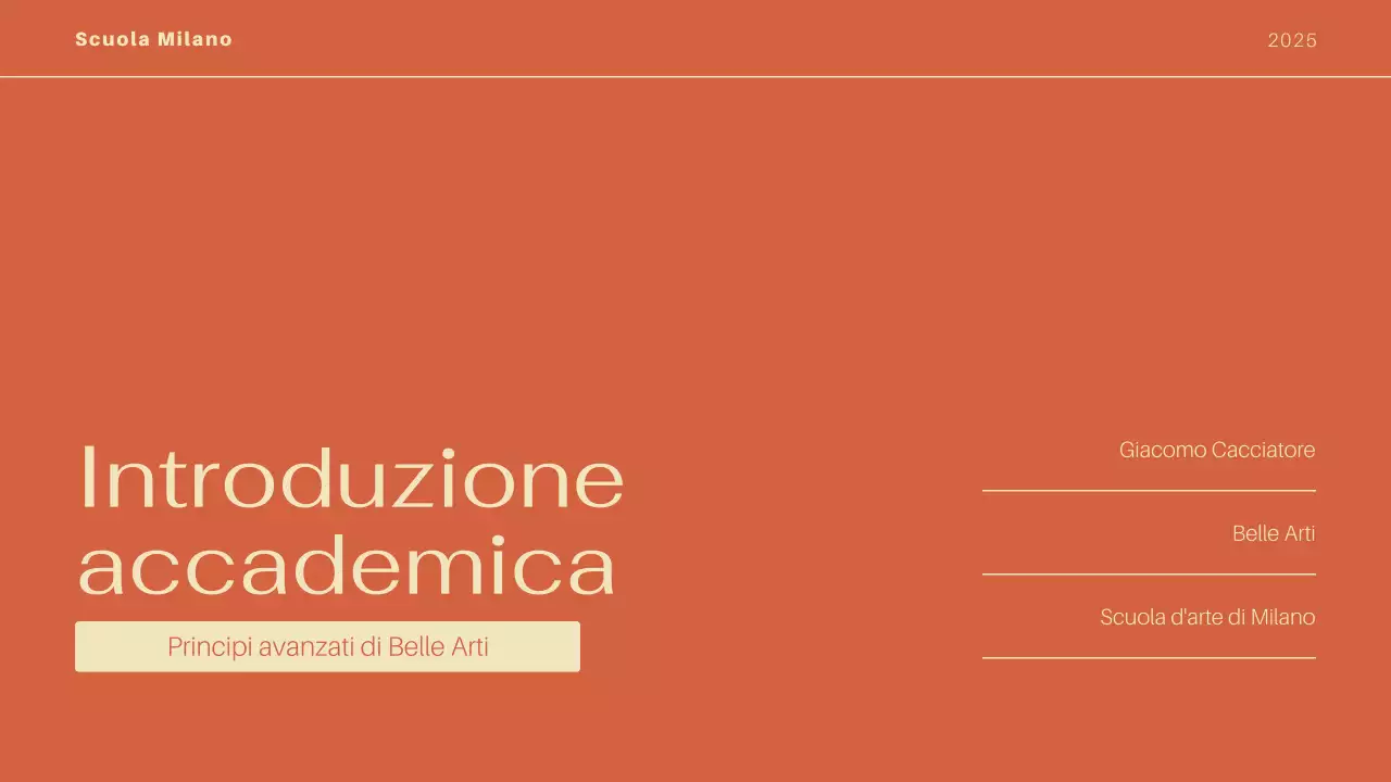 arancione moderna introduzione accademica presentazione del corso di istruzione