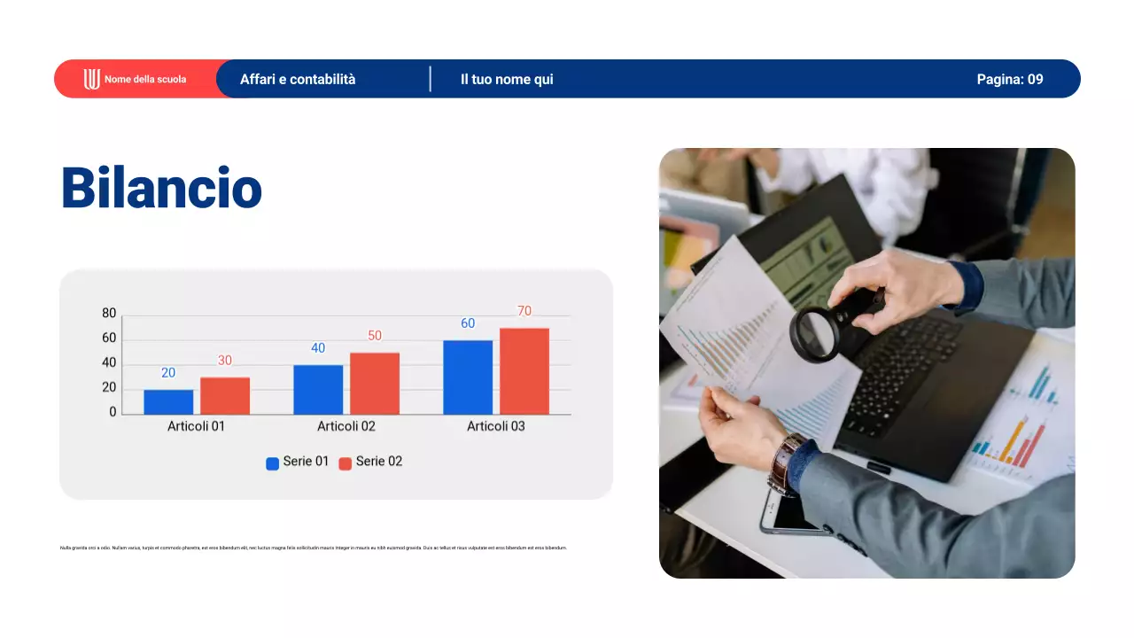 Materiale di presentazione dell'apprendimento generale moderno