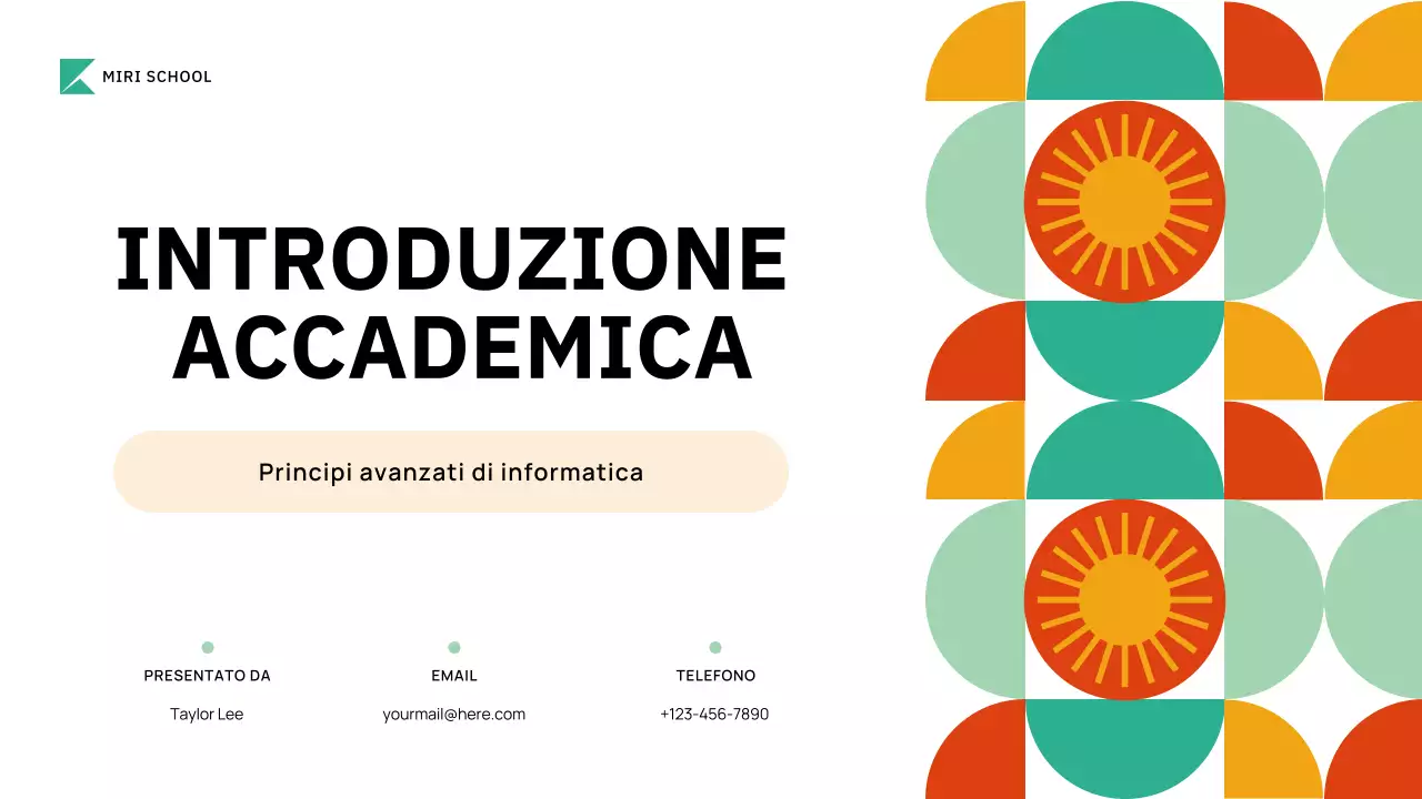 corso accademico verde geometrico